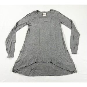 Anthropologie Mesh Back Sweater Boho Chic Cottage Fairy Grunge Gray Women's M